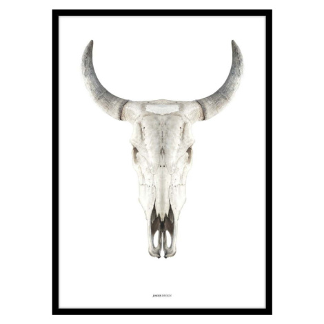 Plakát v rámu 50x70 cm Cow Skull – Malerifabrikken