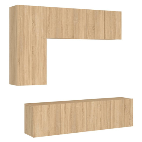 vidaXL 5dílná obývací stěna dub sonoma kompozitní dřevo
