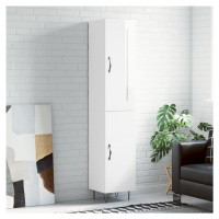 vidaXL Skříň highboard bílá s vysokým leskem 34,5x34x180 cm kompozit