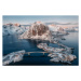 Fotografie Aerial view of Reine in winter,, SEN LI, 40 × 26.7 cm