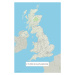 Mapa Spojené království color, (26.7 x 40 cm)