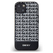 DKNY PU Leather Repeat Pattern Bottom Stripe MagSafe kryt iPhone 14 černý