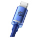 Baseus Crystal Shine odolný opletený kabel USB / USB-C 100W 2m blue