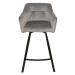 LuxD Designová barová židle Giuliana, stříbrný samet