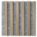 WallART Dekorativní nástěnné lamely s filcem, Dub Sonoma / šedý 30x30x0,8 cm - 6 lamel