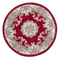 Flair Rugs koberce Ručně všívaný kusový koberec Lotus premium Red kruh - 120x120 (průměr) kruh c
