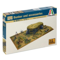 Model Kit Diorama 6070 - WWII - BUNKER AND ACCESSORIES (1:72)