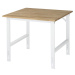 RAU Pracovní stůl, výškově přestavitelný, 760 - 1080 mm, masivní buková deska, š x h 1000 x 1000