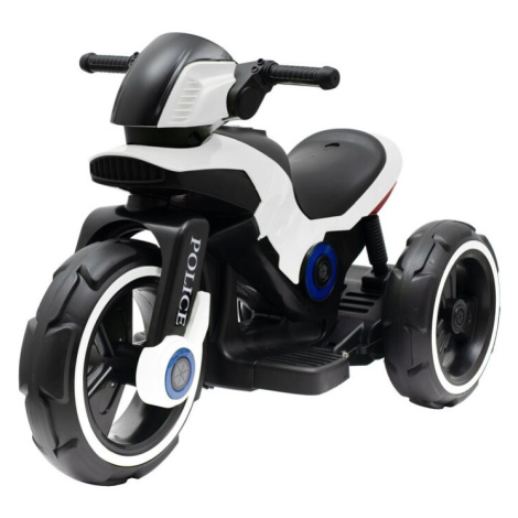 BABY MIX - Dětská elektrická motorka POLICE bílá
