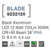 NOVA LUCE zapuštěné svítidlo BLADE černý hliník LED 12W 3000K 38st. IP65 9232120