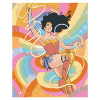 Malování podle čísel 40 x 50 cm Wonder Woman - DÚHOVÁ