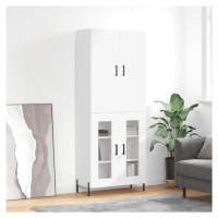 vidaXL Skříň highboard lesklá bílá 69,5 x 34 x 180 cm kompozitní dřevo