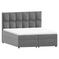 Šedá boxspring postel s úložným prostorem 180x200 cm Flip – Ropez