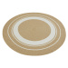 Kusový koberec Braided 105556 Creme Beige kruh-200x200 (průměr) kruh
