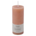 Pudrově růžová svíčka Rustic candles by Ego dekor Rust, doba hoření 58 h