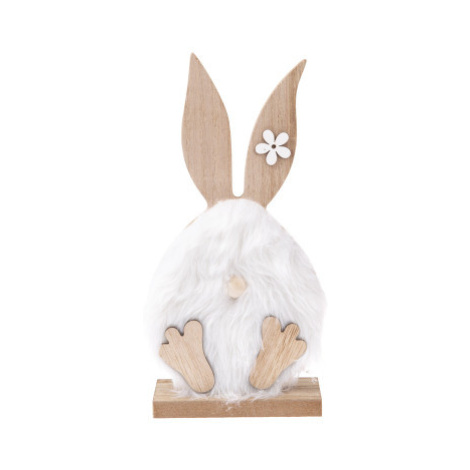 Velikonoční dekorace Zajíček s bílým kožíškem Asko