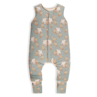 Celoroční spací pytel s nohavicemi Sleepee Vintage Animals Sky Blue/Cream XS