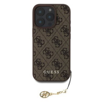 Guess 4G Charm Zadní Kryt pro iPhone 16 Pro Brown