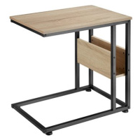 Tectake Odkládací stolek Wigan 55×36,5×60cm, Industrial světlé dřevo, dub Sonoma