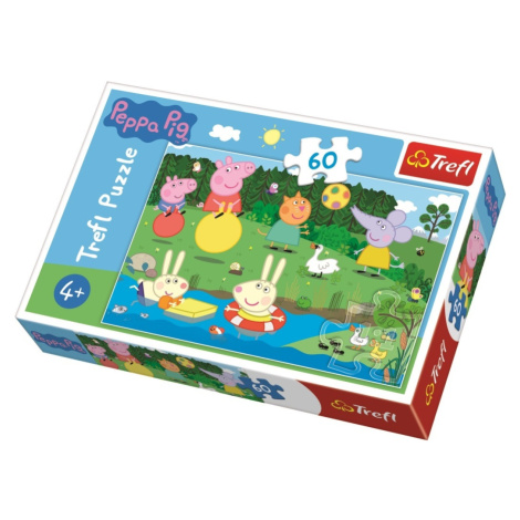 Puzzle Prasátko Peppa u rybníka Trefl