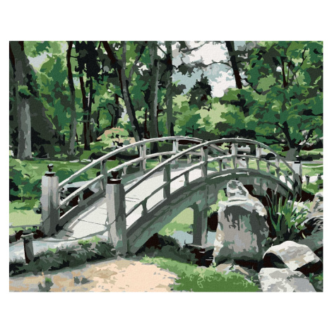 Japonsko most u lesa, 40×50 cm, bez rámu a bez vypnutí plátna