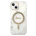 Guess GUBPP14SHMEACSH sada nabíječky MagSafe a pouzdra na iPhone 14 6.1" white Marble MagSafe