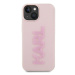 Karl Lagerfeld hard silikonové pouzdro iPhone 15 6.1" pink 3D Rubber Glitter Logo