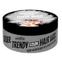 Venita Trendy Hair Wax Ultra Hold - barevný vosk na vlasy, ultra držení, 75 g Silver - stříbrný