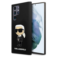 Karl Lagerfeld Liquid Silicone Ikonik NFT kryt pro Samsung Galaxy S24 Ultra černý