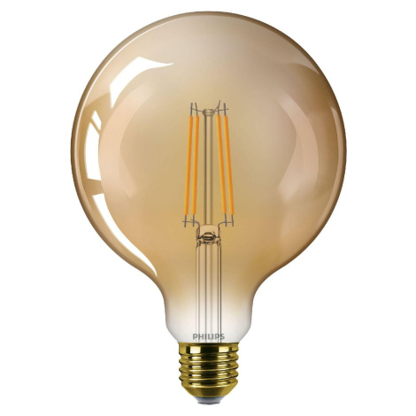 Philips LED filament žárovka E27 G125 7W (40W) 470lm 1800K nestmívatelná, jantarová