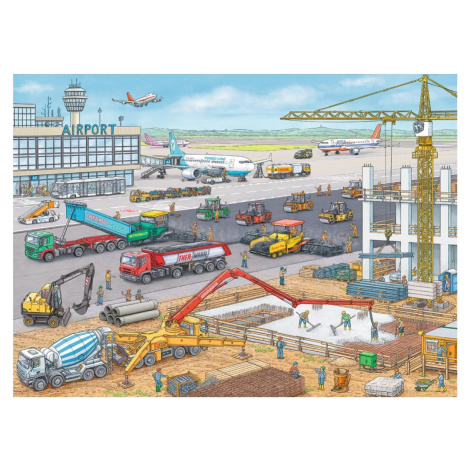 Ravensburger Puzzle XXL 106240 Stavba na letišti 100 dílků