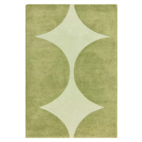 Zelený ručně tkaný vlněný koberec 120x170 cm Canvas – Asiatic Carpets