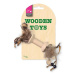 Hračka MAGIC CAT Wooden Toy špulka s pírky mix 16 cm