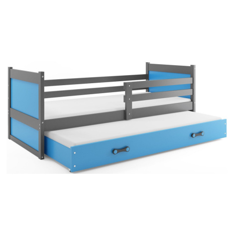 BMS Dětská postel s přistýlkou RICO 2 | šedá 80 x 190 cm Barva: Modrá