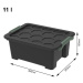 Rotho 92353 ROTHO Úložný box s víkem EVO SAFE 11 L, plast, černý