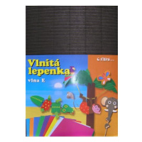 Vlnitý papír 260g - 34,5 × 24,5 cm - 10 listů - černá