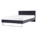 BELIANI postel BELLOU 160 × 200 cm, sametová, šedá
