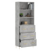 vidaXL Skříň highboard betonově šedá 69,5x34x180 cm kompozitní dřevo