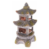 Keramický svícen na čajovou svíčku Pagoda, 9,5 x 19,5 x 9 cm