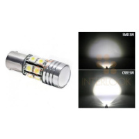 LED auto žárovka 12V BA15S 7,4W CREE Q5 + 12SMD