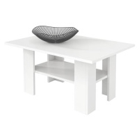 Konferenční stolek 87x60 cm v bílé barvě s odkládací poličkou typ H43 KN835