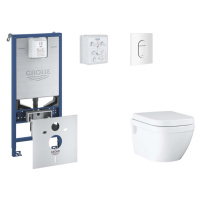 GROHE Rapid SLX Set předstěnové instalace, klozetu, sedátka SoftClose a tlačítka Arena Cosmopoli