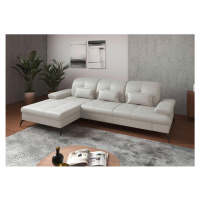 Sit & More ROHOVÁ SEDAČKA, kůže, bílá