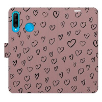 iSaprio Flip pouzdro Heart Dark 02 pro Huawei P30 Lite