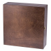 Dřevěná krabička na šest panáků a láhev 32 x 32 x 11 cm - Tmavě hnědá