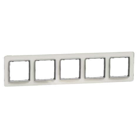 Rámeček Schneider Electric Sedna Design pětinásobný bílé sklo