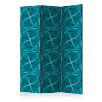 Paraván Geometric Turquoise Dekorhome 225x172 cm (5-dílný)