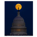 Fotografie Moon Rise at Washington Capital, Yanny Liu, 33.1 × 40 cm