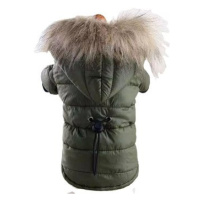 Surtep Zimní bunda s kapucí pro psa - Zelená Vel. XS