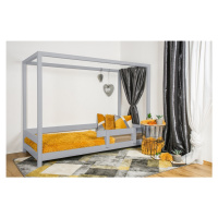 Vyspimese.CZ Dětská postel Míša se zábranou Rozměr: 80x160 cm, Barva: šedá